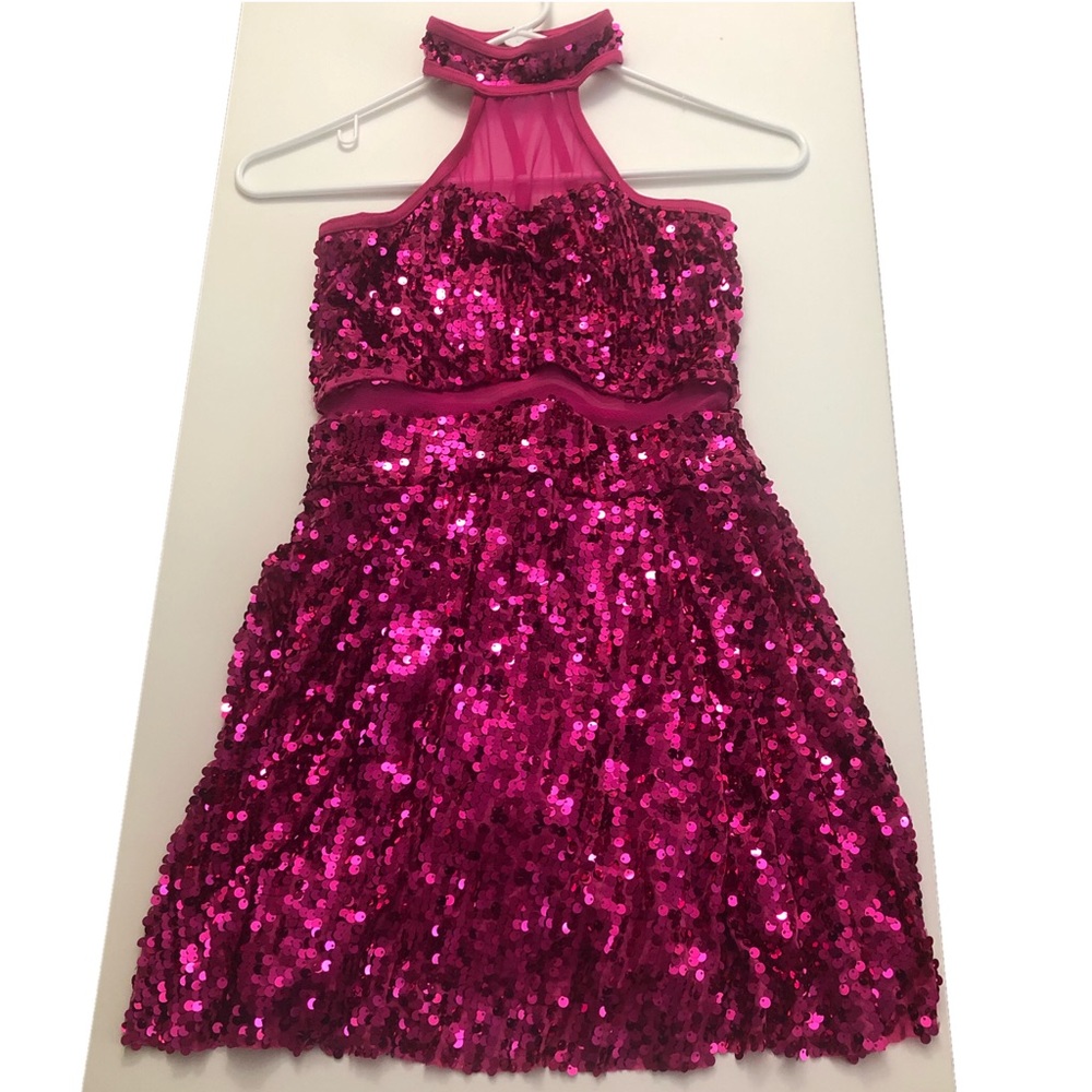Weissman Mesh Inset Sequin Dress Dancewear